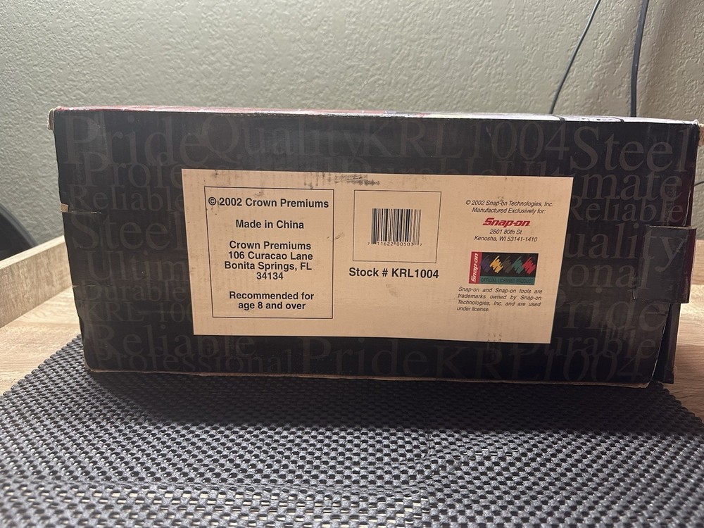 2002 Snap-on KRL1004 Tool Storage Unit Die Cast Replica