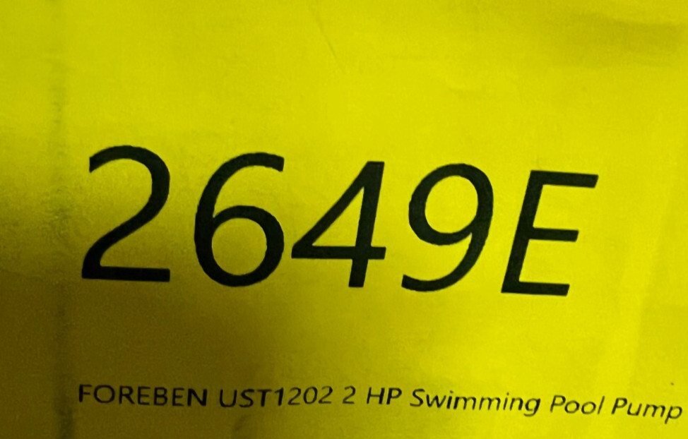 Foreben Pool Pump Motor UST1202 2 HP