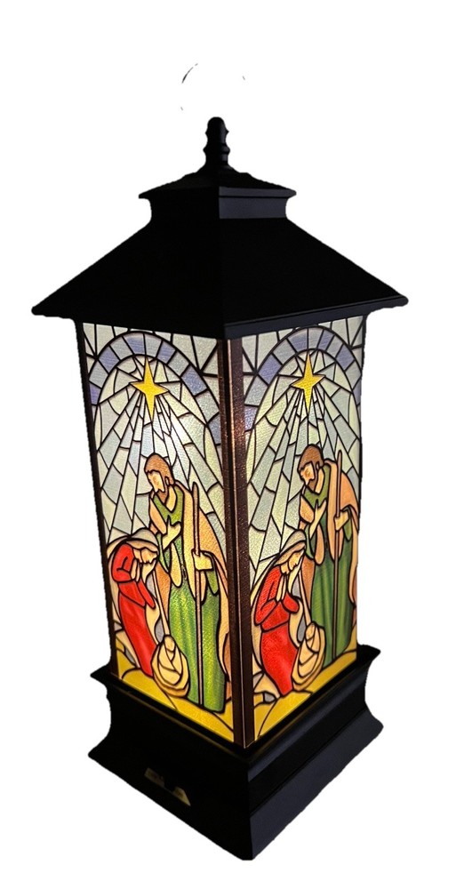 Stained Glass Nativity Lantern