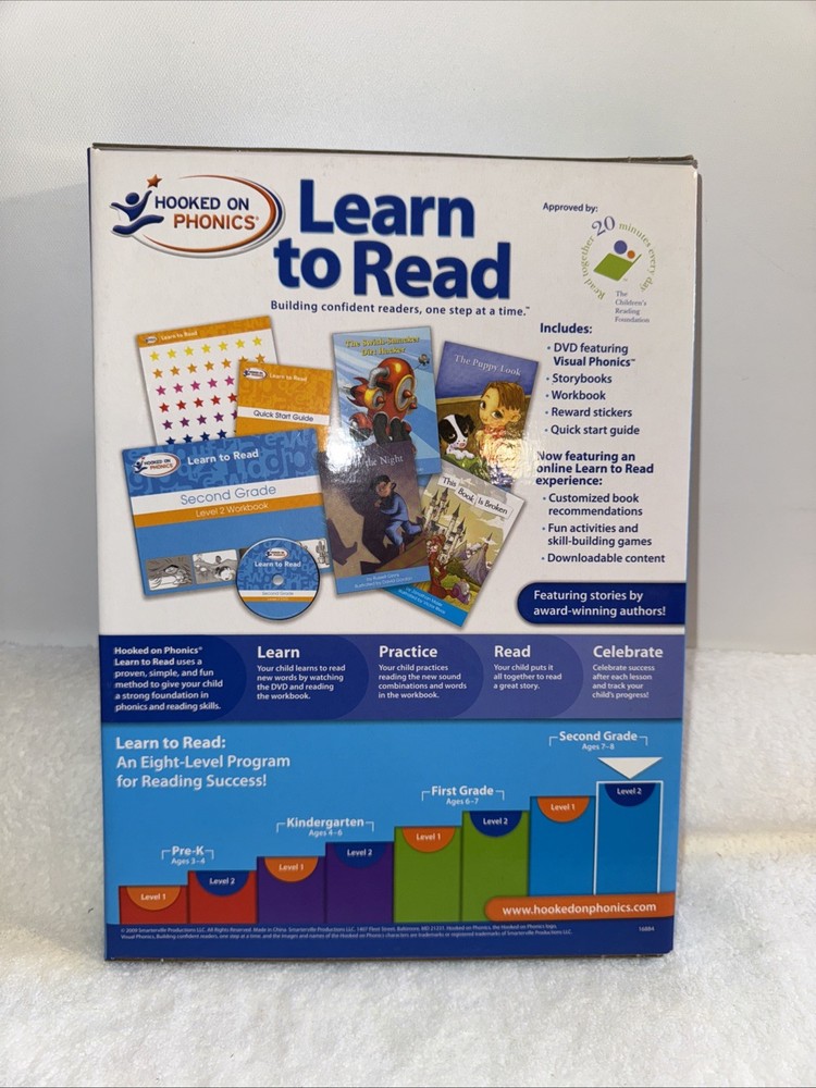 Hooked On Phonics - Learn To Read - 2nd Grade - Level 2 - Ages 7 - 8 -