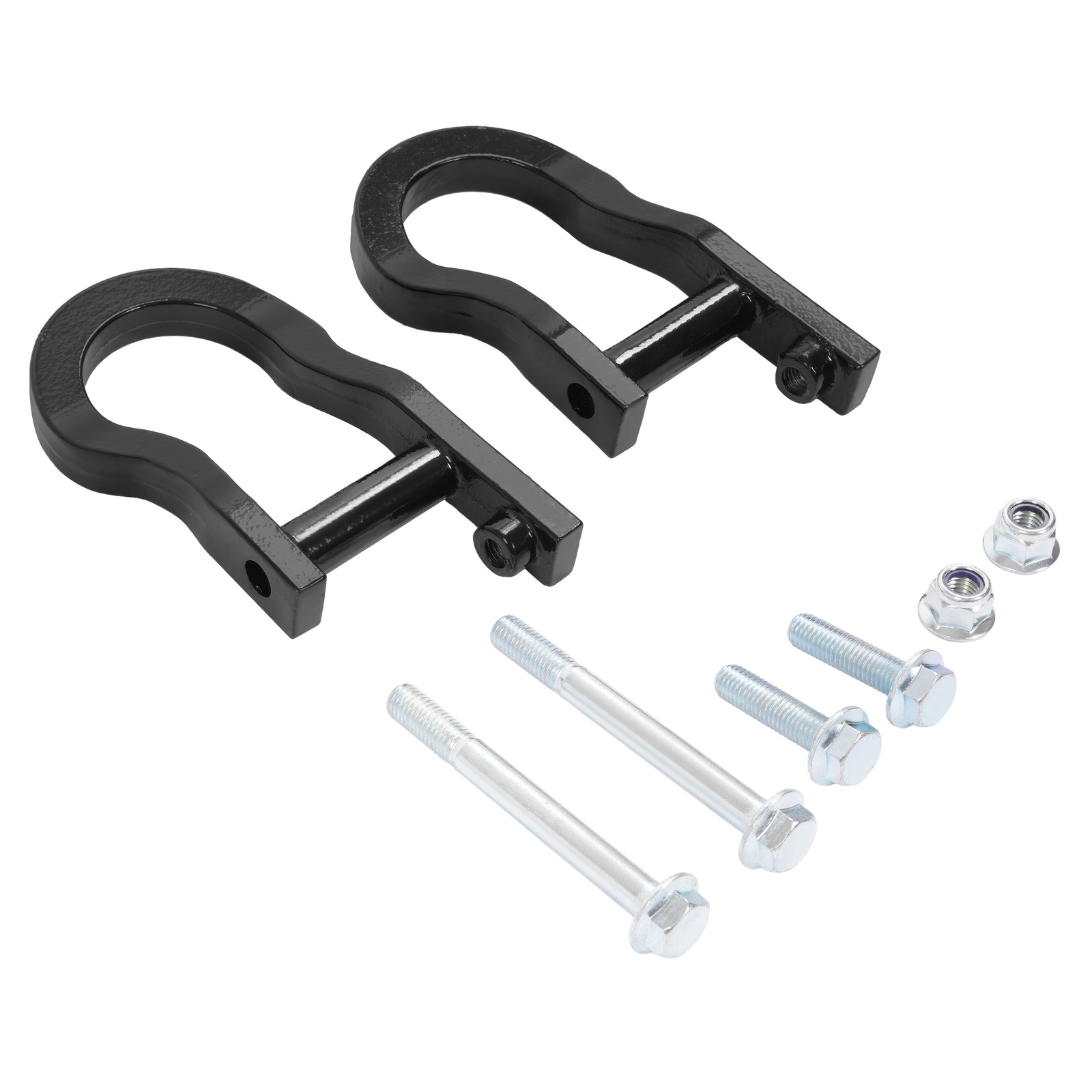 1Pair Tow Hooks For Chevrolet Silverado GMC Sierra 1500 07-19 Black #84072463