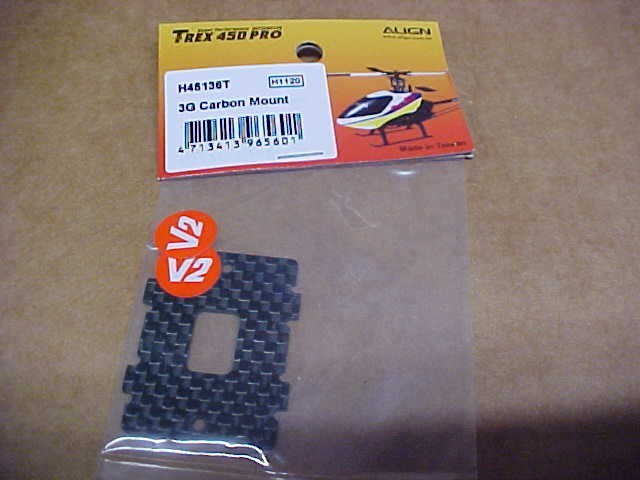ALIGN H45136T = 3G CARBON MOUNT: TREX 450 PRO V2
