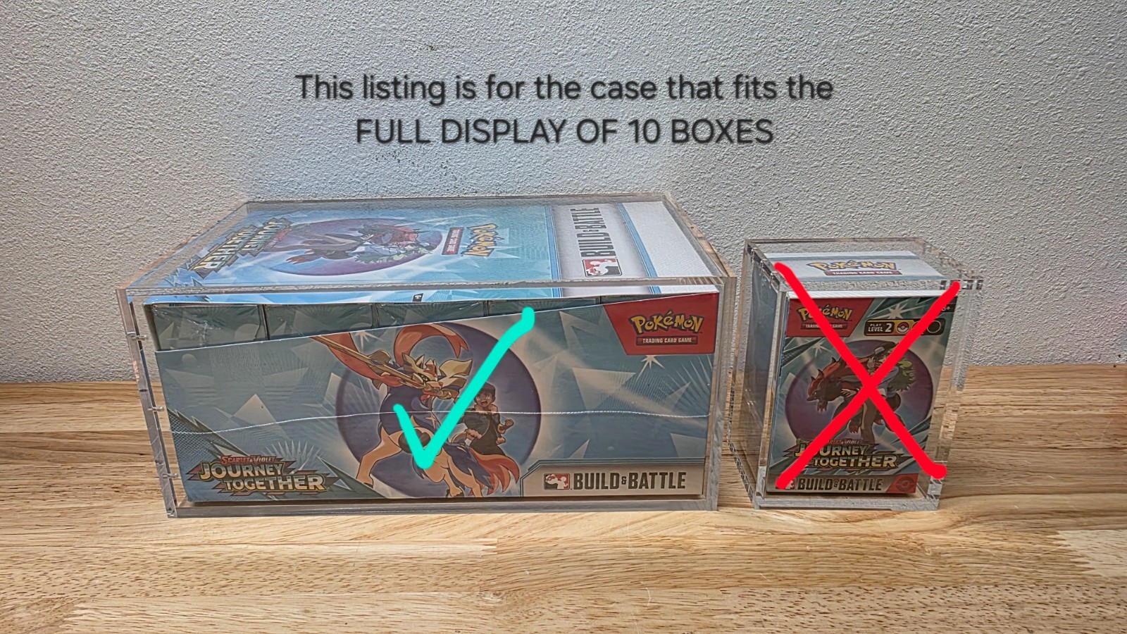 Acrylic Case for Pokemon Booster Bundle (Fits Full Retail Display of 10!)