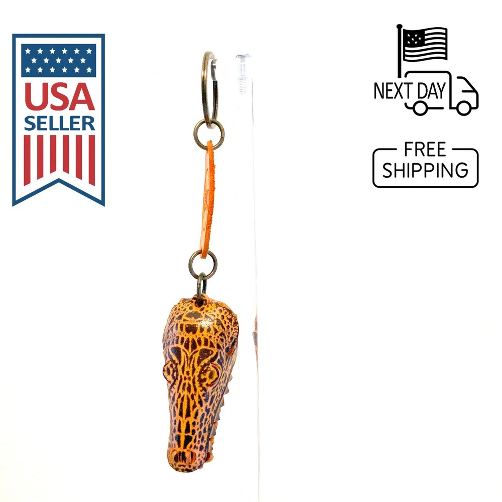 Crocodile Handmade Leather Keyring