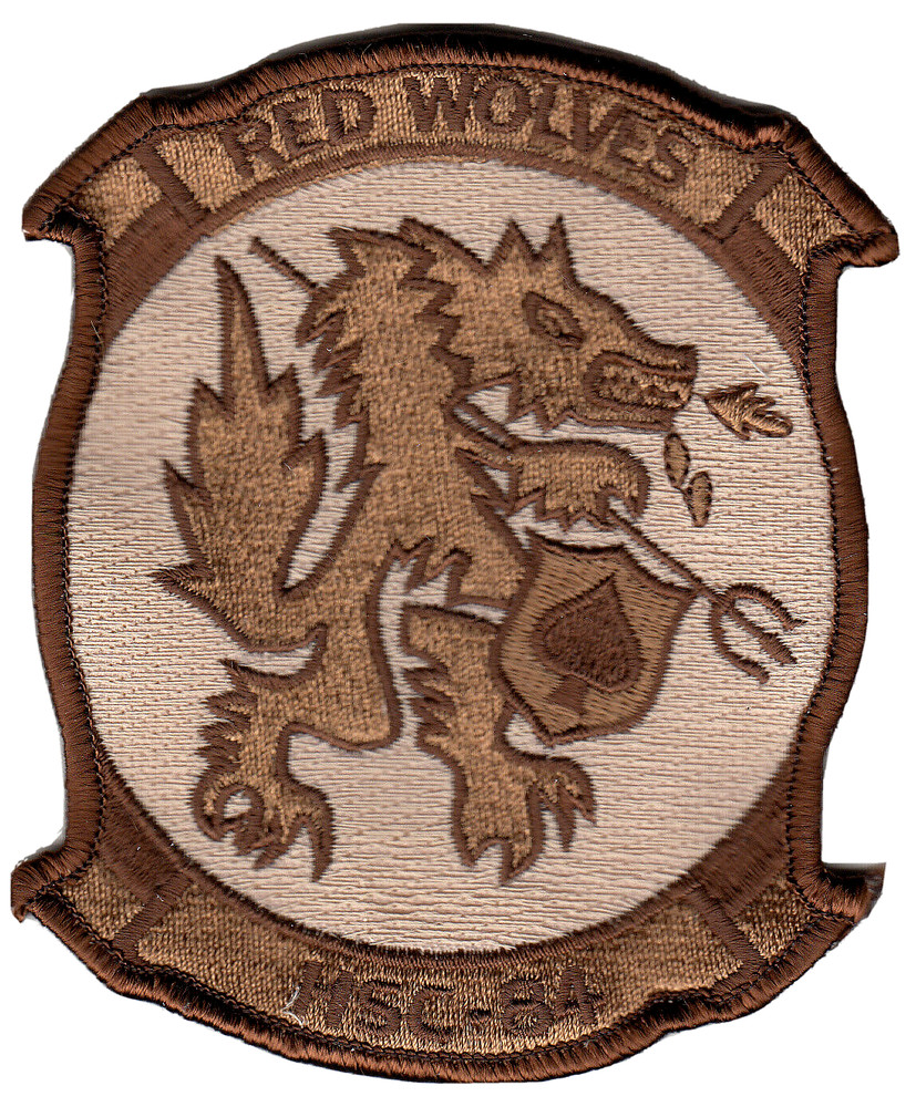 HSC-84 RED WOLVES DESERT COMMAND CHEST PATCH