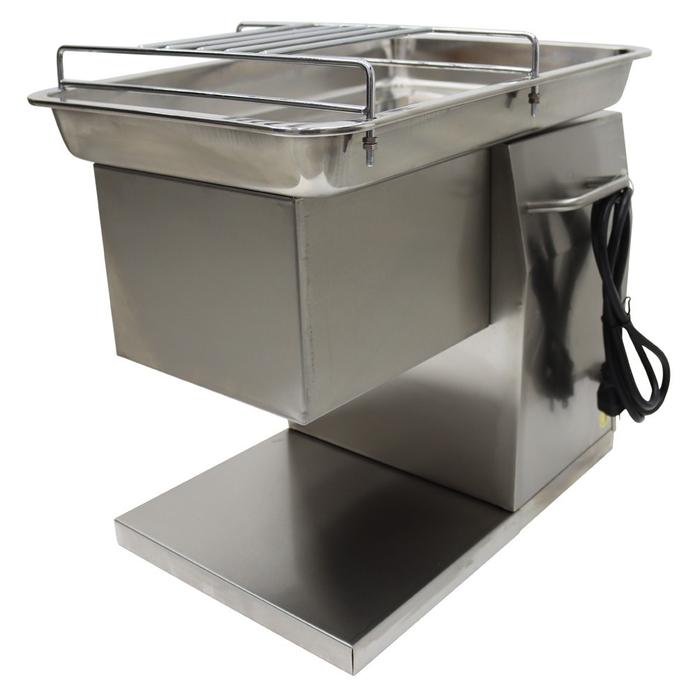 110V Commercial Meat Cutter 6mm Blade Beef Pork Cutting Machine 200Kg/h 650W