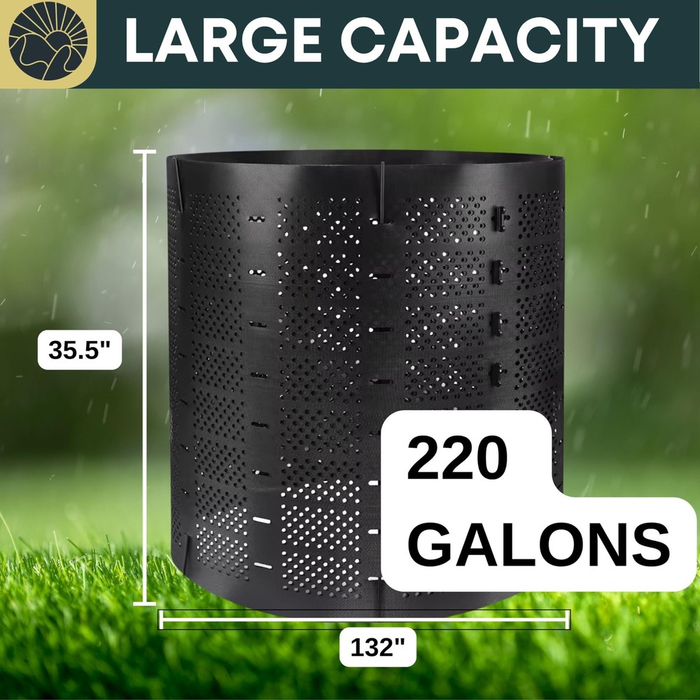 Compost Bins Outdoor Compost Bin Outdoor Composter Easy Assembling Large Capa...