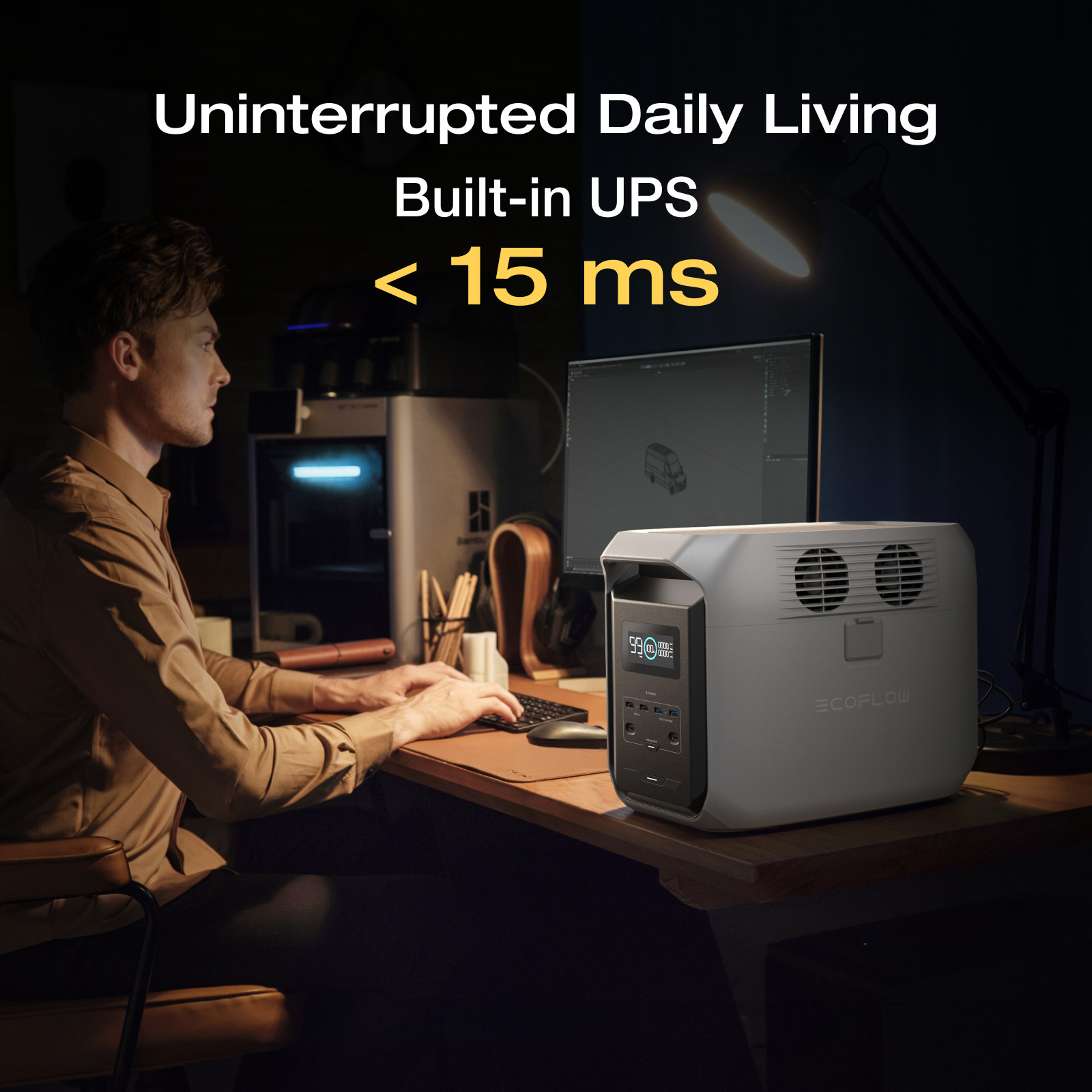 EcoFlow DELTA 3 1500 1536Wh Portable Power Station LFP Battery Refurbished