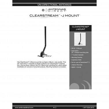 Antennas Direct CJMOUNT ClearStream™ J-Mount with Mounting Hardware