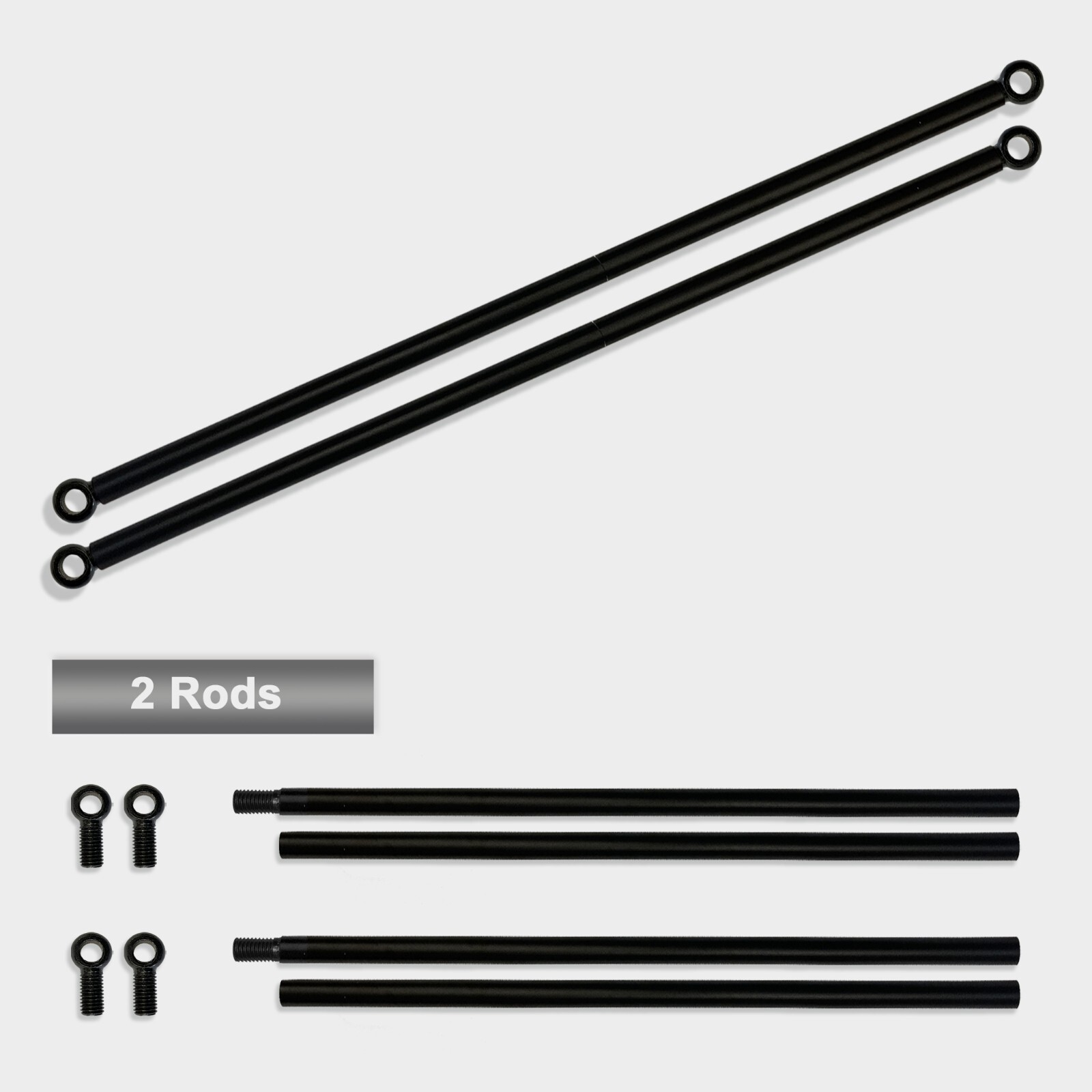 Heavy Duty Weighted Metal Rods with Eye Loops for Pergola Canopy Shade Cover