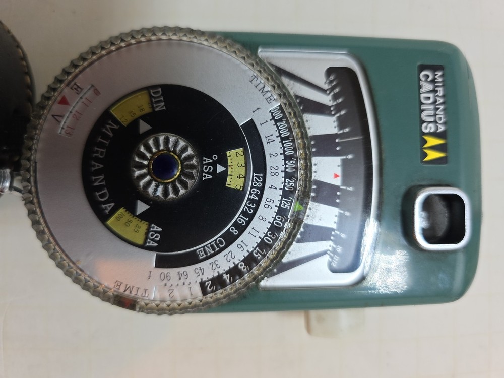 Rare Miranda Cadius Green Light / Exposure Meter W/ Case & Strap UNTESTED