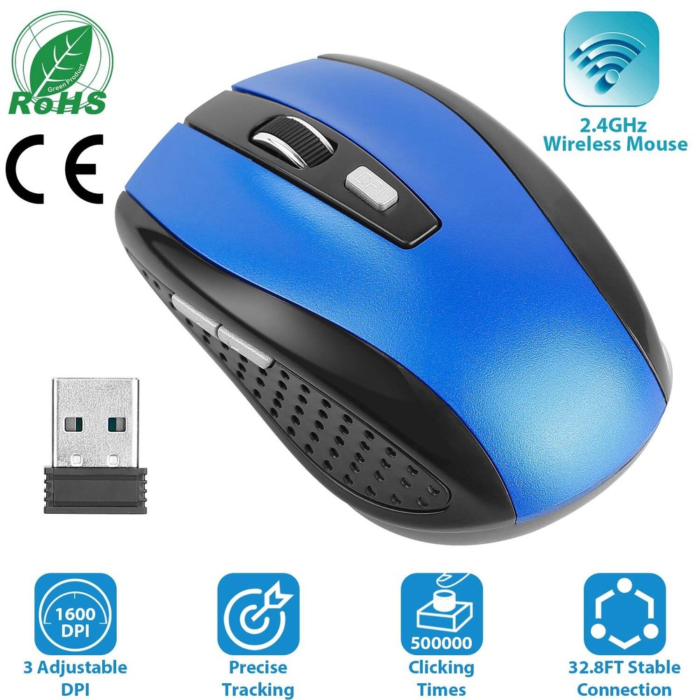 Wireless Computer Mouse 2.4G Portable Slim Mouse Laptop Optical Mouse USB Mouse
