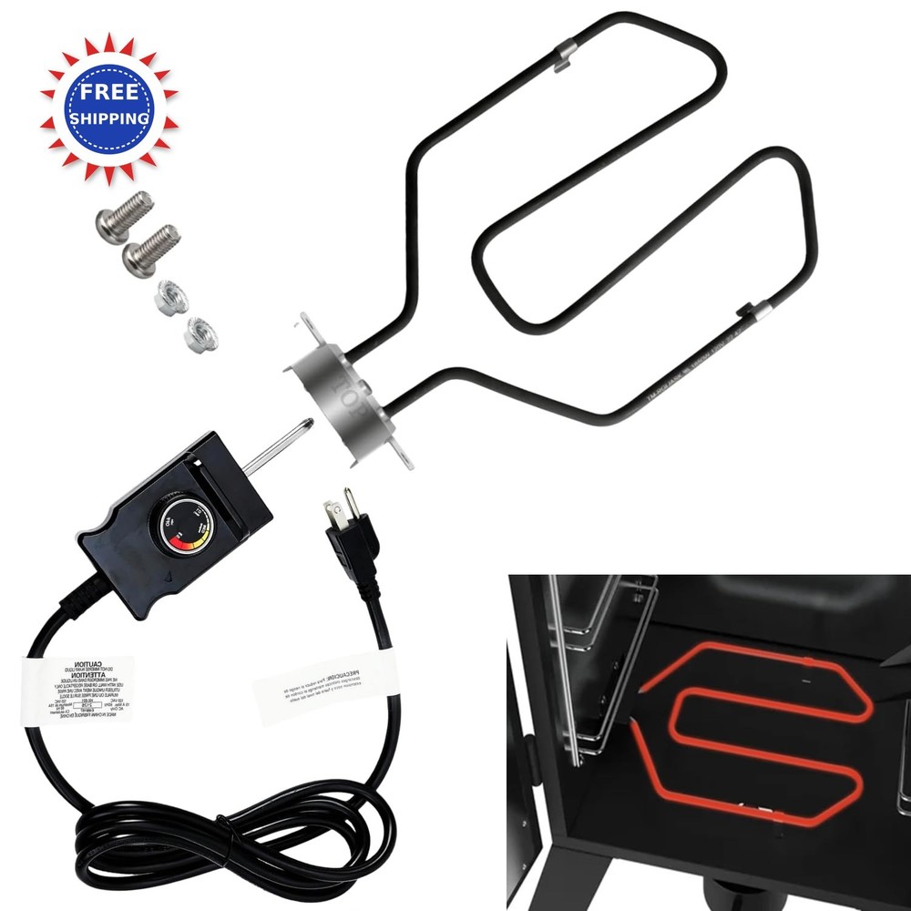 Upgrade 1650W Electric Smoker Heating Element Replacement Kit Adjustable