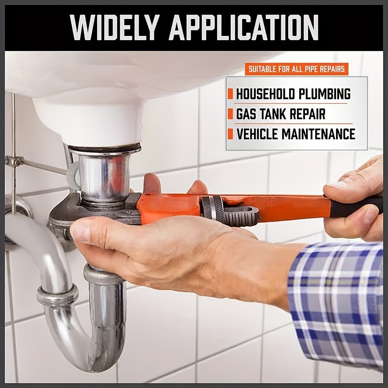 Heavy Duty Pipe Wrench - Forged Steel, Multiple Sizes for Plumbing & Vehicle Rep