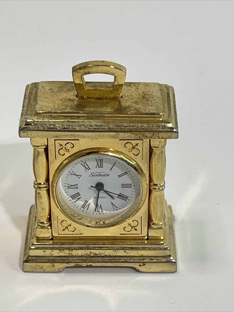Mini Sunbeam Mantle Clocks- 2- Not Working or needs batteries