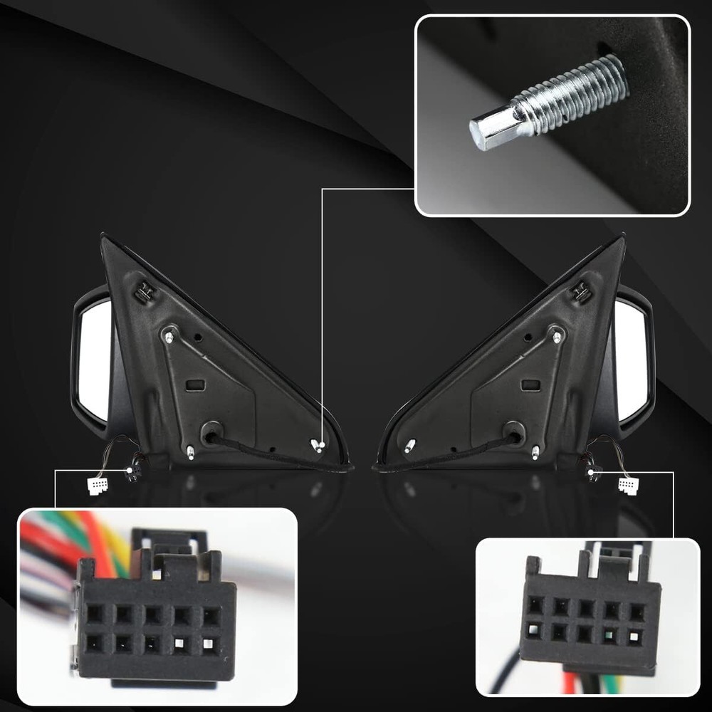 Left/Driver Fits 2013-2019 Dodge Ram 1500 Power Fold+Heated+Temp Sensor Mirror