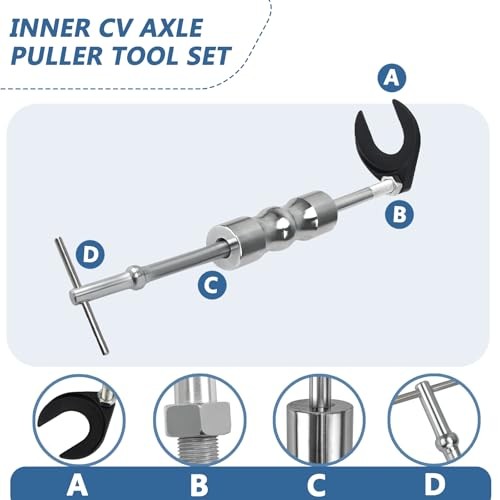 Inner CV Axle Puller Tool Set with 5/8"-18 Slide Hammer & Adapter Front Wheel