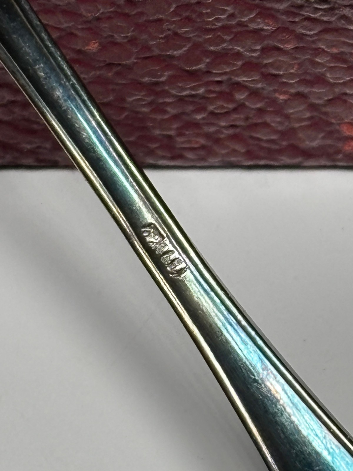 Set of 12 silver-plated metal teaspoons, Maison Fallon Orfèvrerie Namur