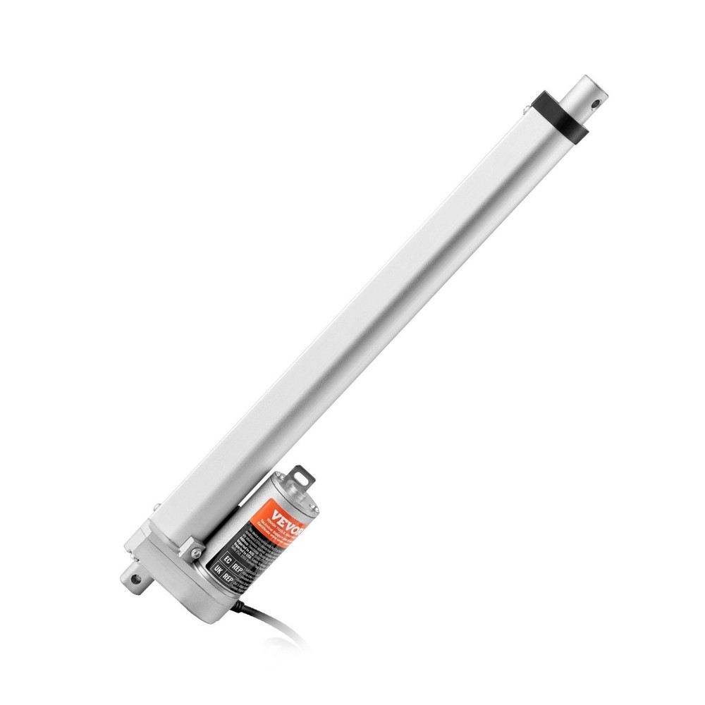 Efficient 12V 330lb Thrust Linear Actuator 12in Travel Integrated Guide Bracket