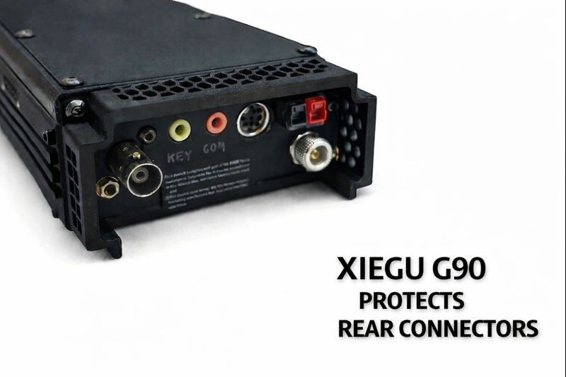 Xiegu G90 Rear Protection Plate 3D Printed Powerpole BNC SO-239 Guard