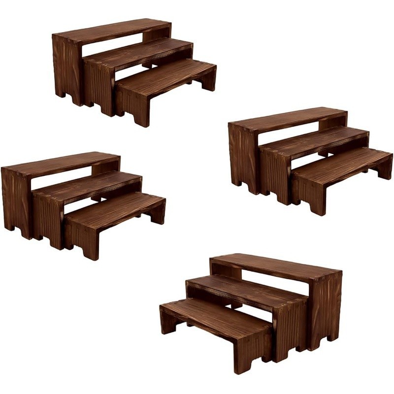 Rustic Wood Risers 100% Solid Display Stands Events Home Decor Vendor Staging US