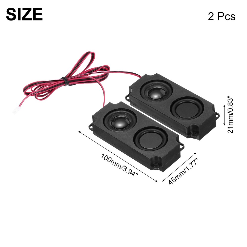2 Pcs 5 Watt 8 Ohm Double Mini Speaker with Terminal Wire