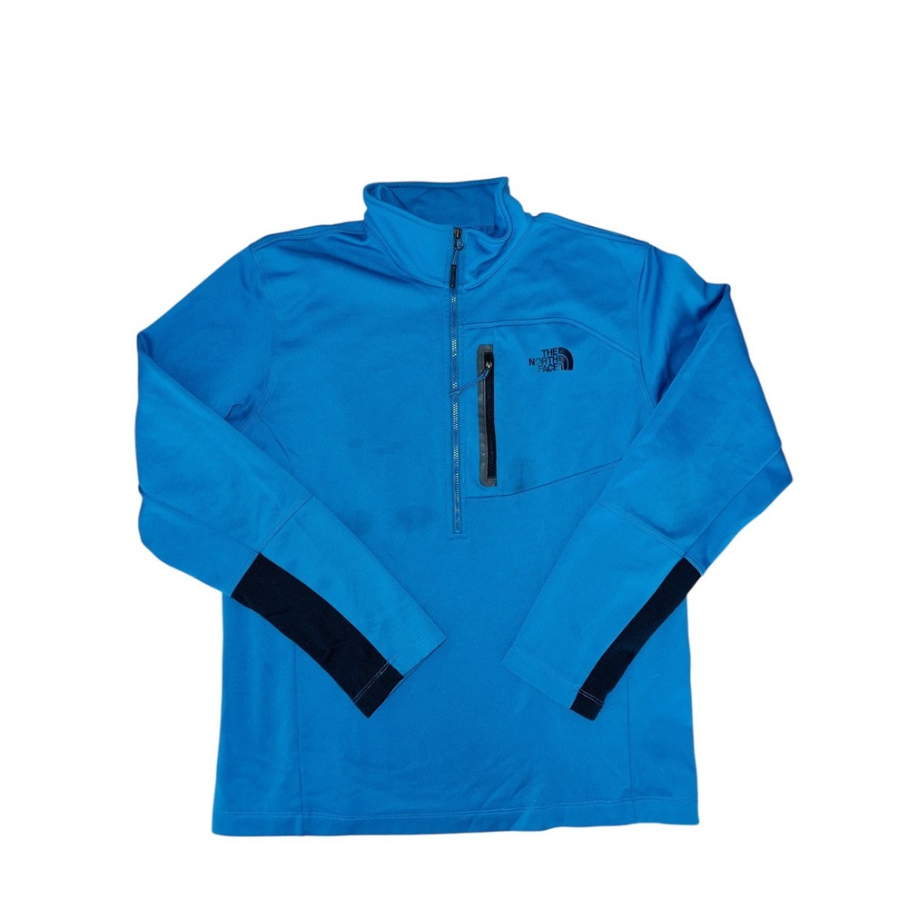 A5 The North Face Pullover Jacket Half Zip Long Sleeve Athletic Blue L