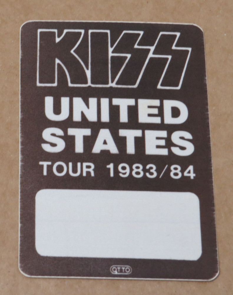 KISS LICK IT UP UNITED STATES TOUR 1983-84 BACKSTAGE PASS BY OTTO UNUSED