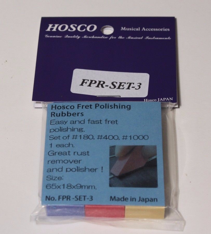 Amazing Guitar Fret Polishing Erasers Full Set 180 / 400 / 1000 Made In Japan