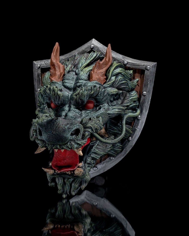 Eastern Dragon Trophy Wallmount - 3D Printed