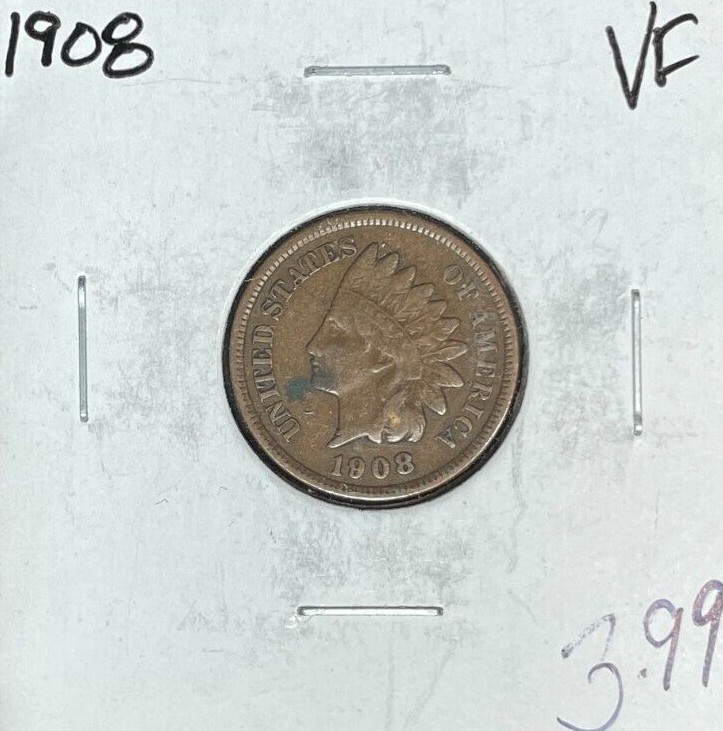 1908 INDIAN HEAD CENT ~ VF ~NICE COIN~