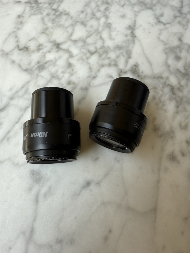 Pair Nikon Eclipse 80i 90i Microscope Eyepiece Occulars CFI 10x/22