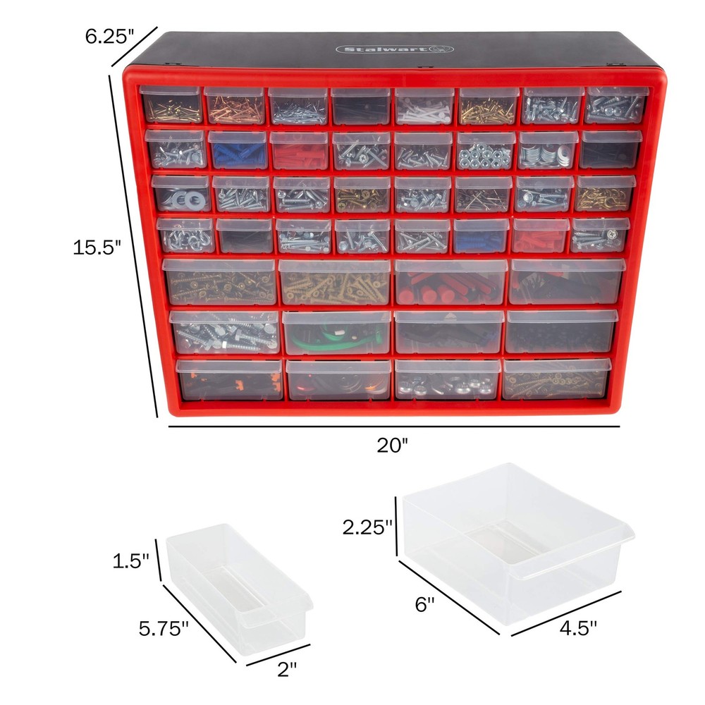 Storage Drawers-44 Compartment Organizer Desktop or Wall Mountable Container ...