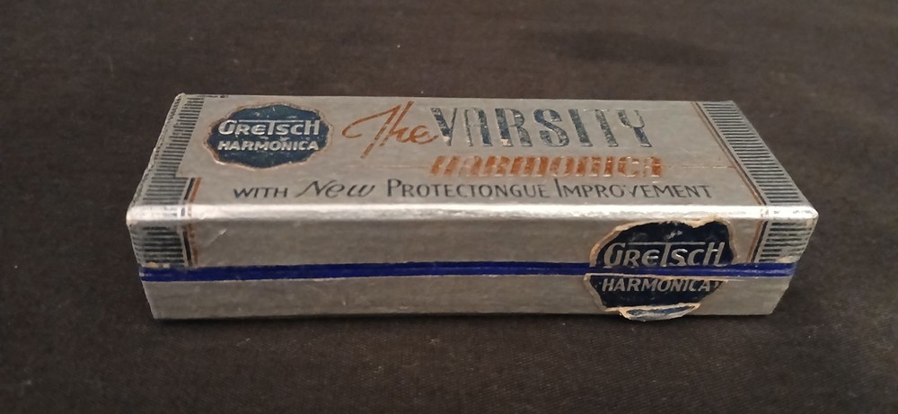 Vintage Gretsch The Varsity Harmonica With Original Box . Nice Shape. Brooklyn.