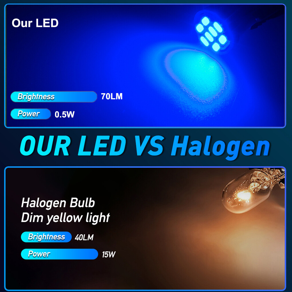 Ice Blue Gauge Cluster LED Dashboard Bulbs For Ford F100-F350 Truck 1973-1979