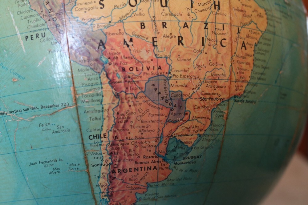VINTAGE REPLOGLE THREE-D GLOBE 12-INCH