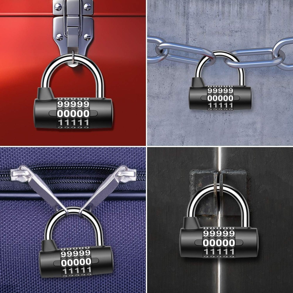 KeeKit 5 Digit Combination Lock, Re-settable Padlock, Outdoor...