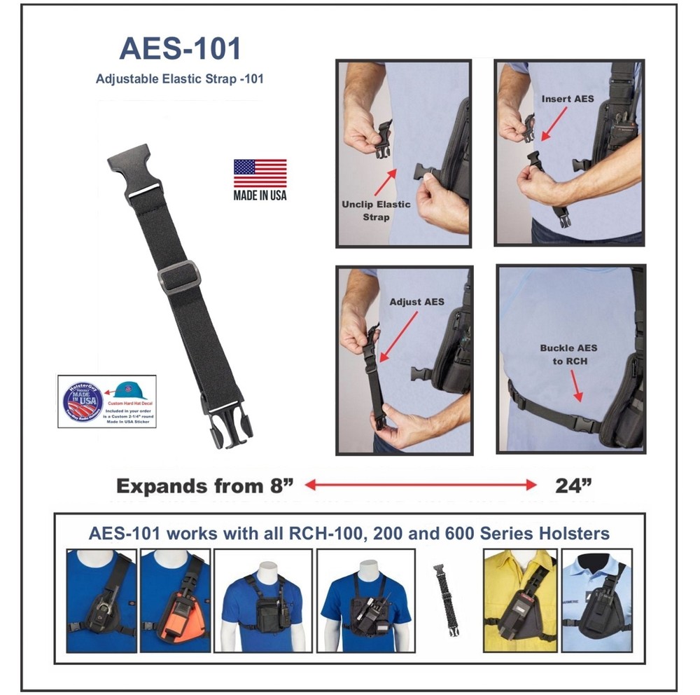 AES-101 ADJUSTABLE EXTENSION STRAP RADIO COMMUNICATIONS ACCESSORY