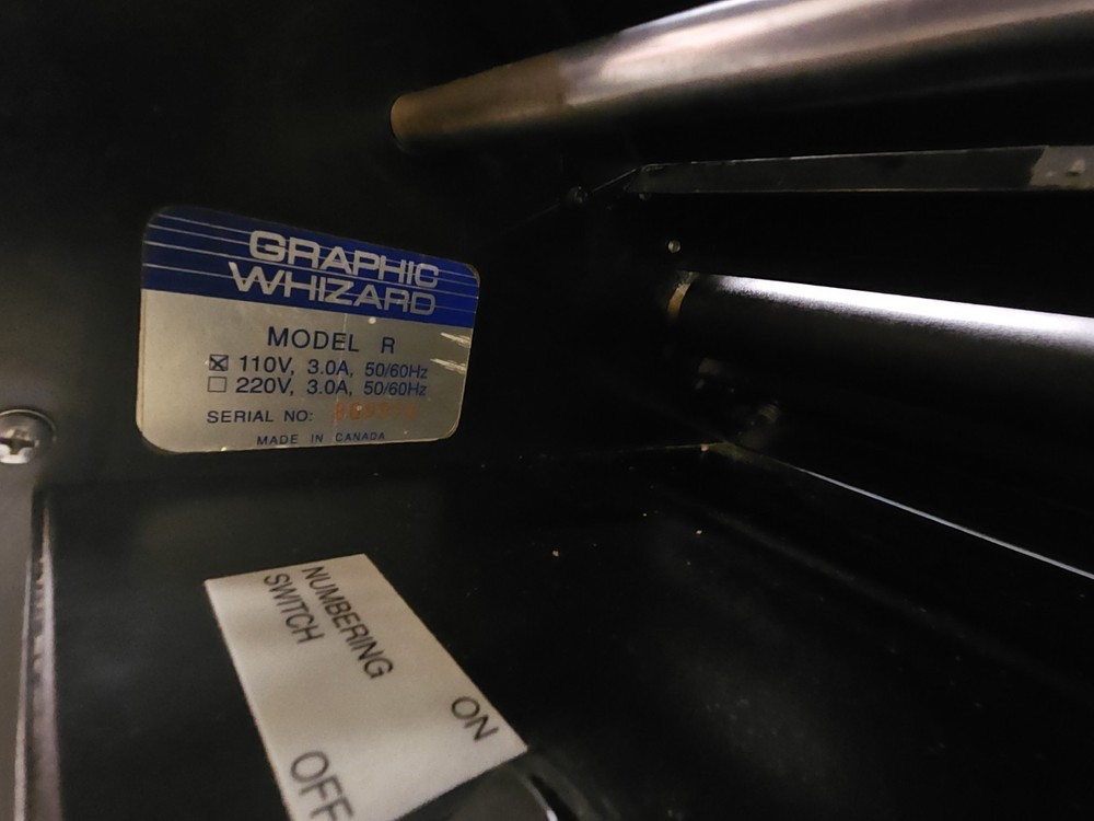 Graphic Whizard Model R - Numbering/Score/Perf Machine - Good Condition