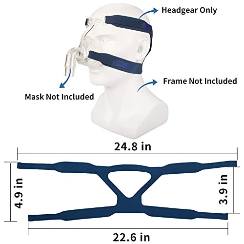Universal Replacement Headgear for Full Mask, Replace Part CPAP Blue
