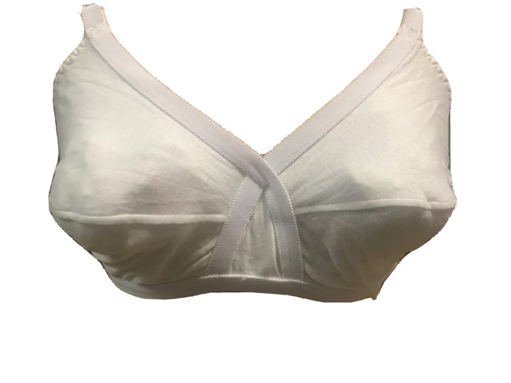 New Cotton Knit Full Coverage Wireless Bra Adjustable Straps Soft Comfortable NW