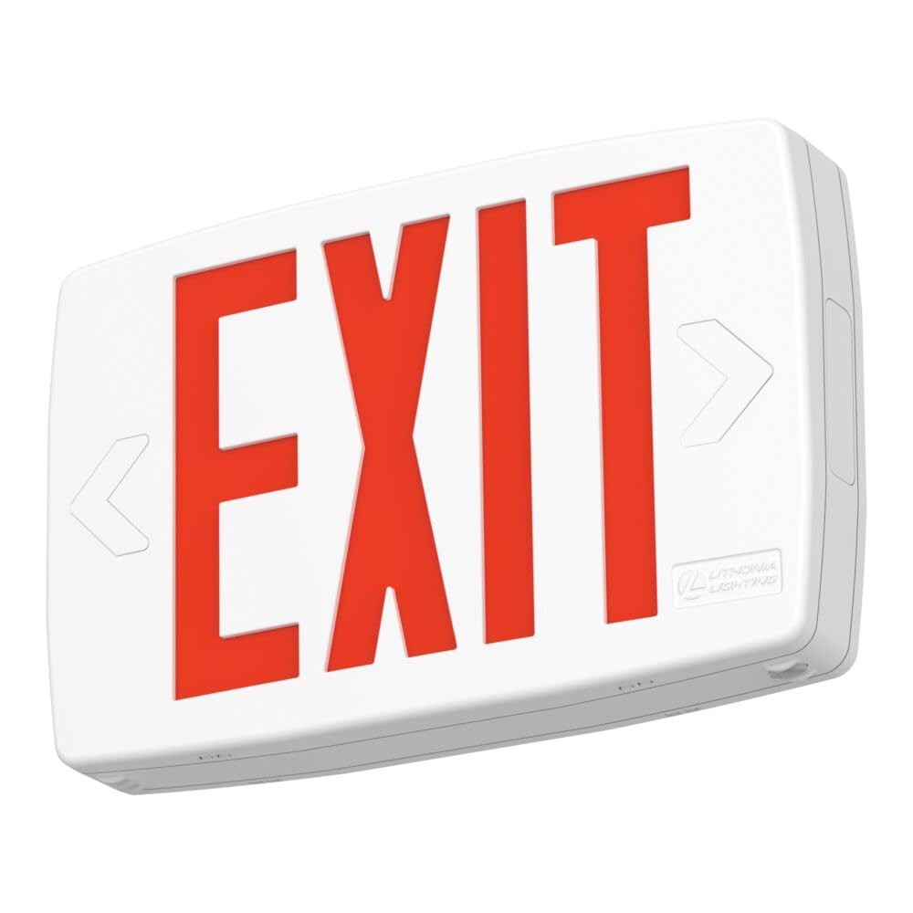 Lithonia Lighting Quantum LED Exit Sign, Dual Sided Emergency Exit Sign, Sele...