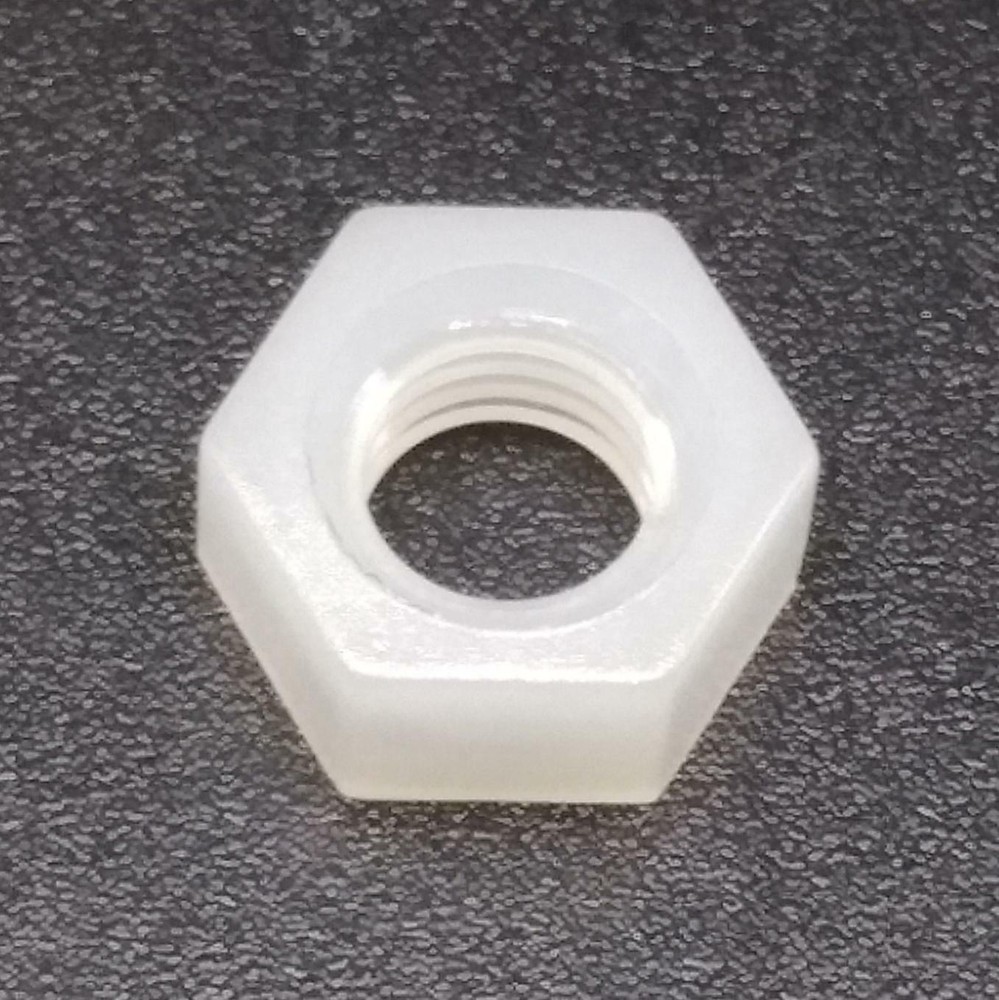 500pcs M4 Metric Thread Insert Screw Fastener White Nylon Hex Nut