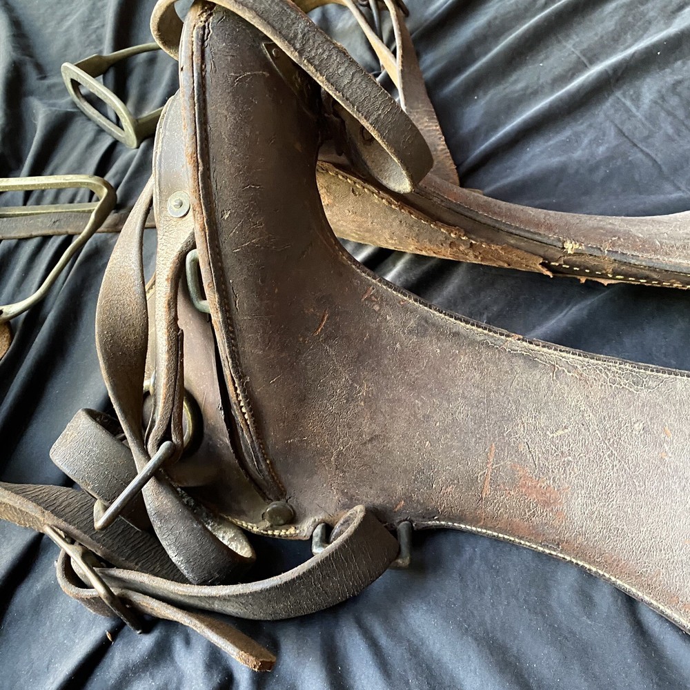 Original WW1 McClellan Cavalry Saddle w/ Tack & Stirrups