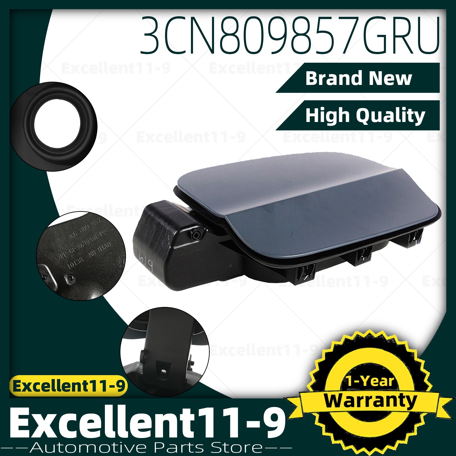 OE Primer Fuel Gas Tank Filler Door Lid Cover Assembly For VW Atlas Teramont