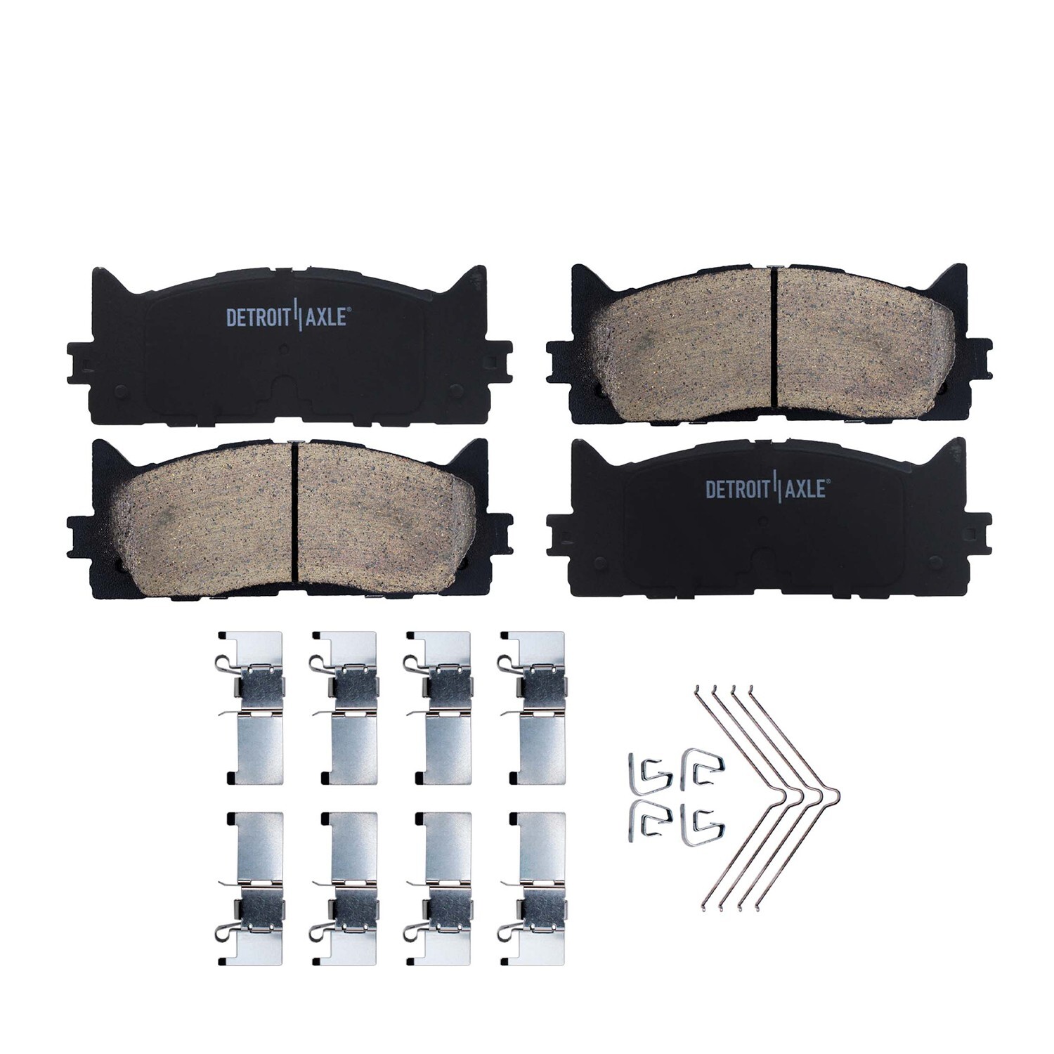 Front Brake Pads w/Hardware for 2008-2017 Toyota Camry Avalon Lexus ES350 ES300h