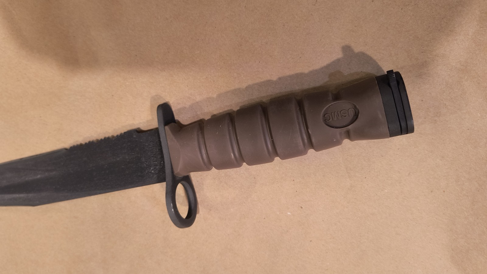 Vintage OKC3S Knife USMC Marine Corps Bayonet Ontario Knife Co & MOLLE Sheath