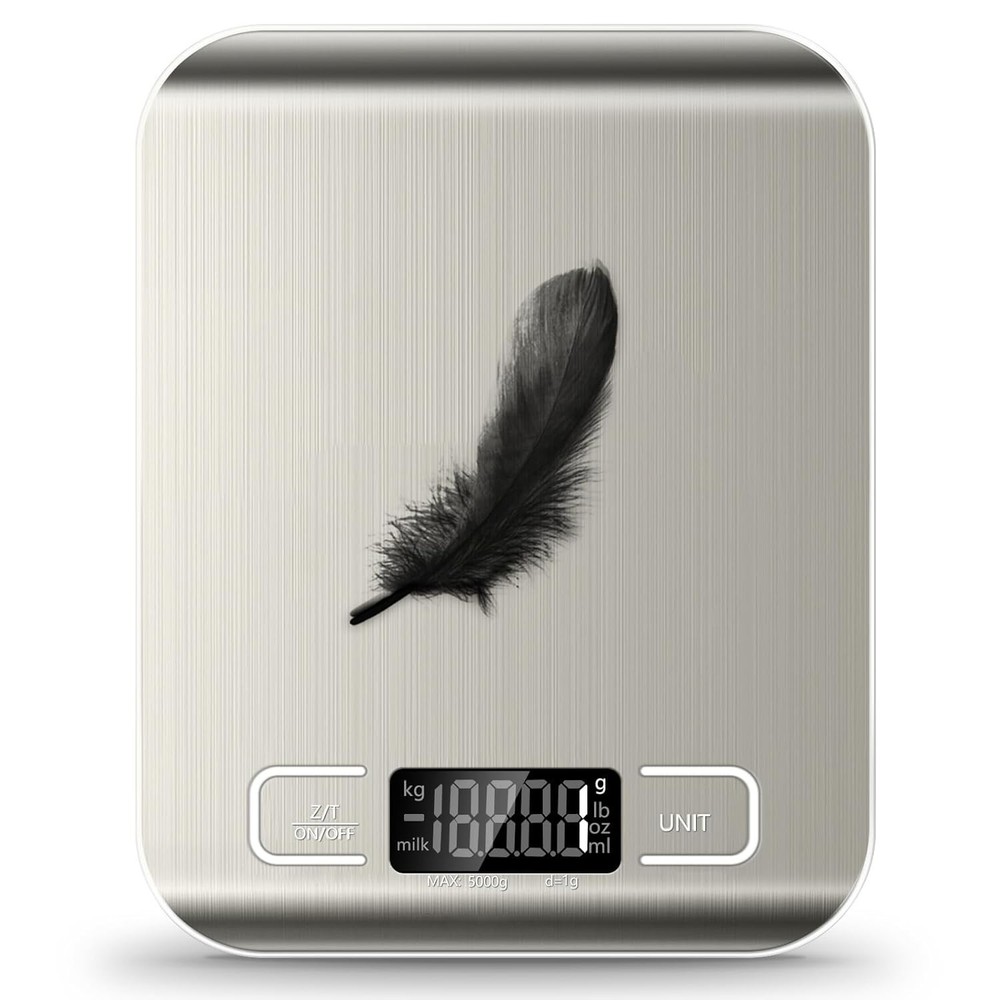 Food Scale, 11lb Kitchen Scale with 6 Units Tare Function & LCD Display, 0.05oz