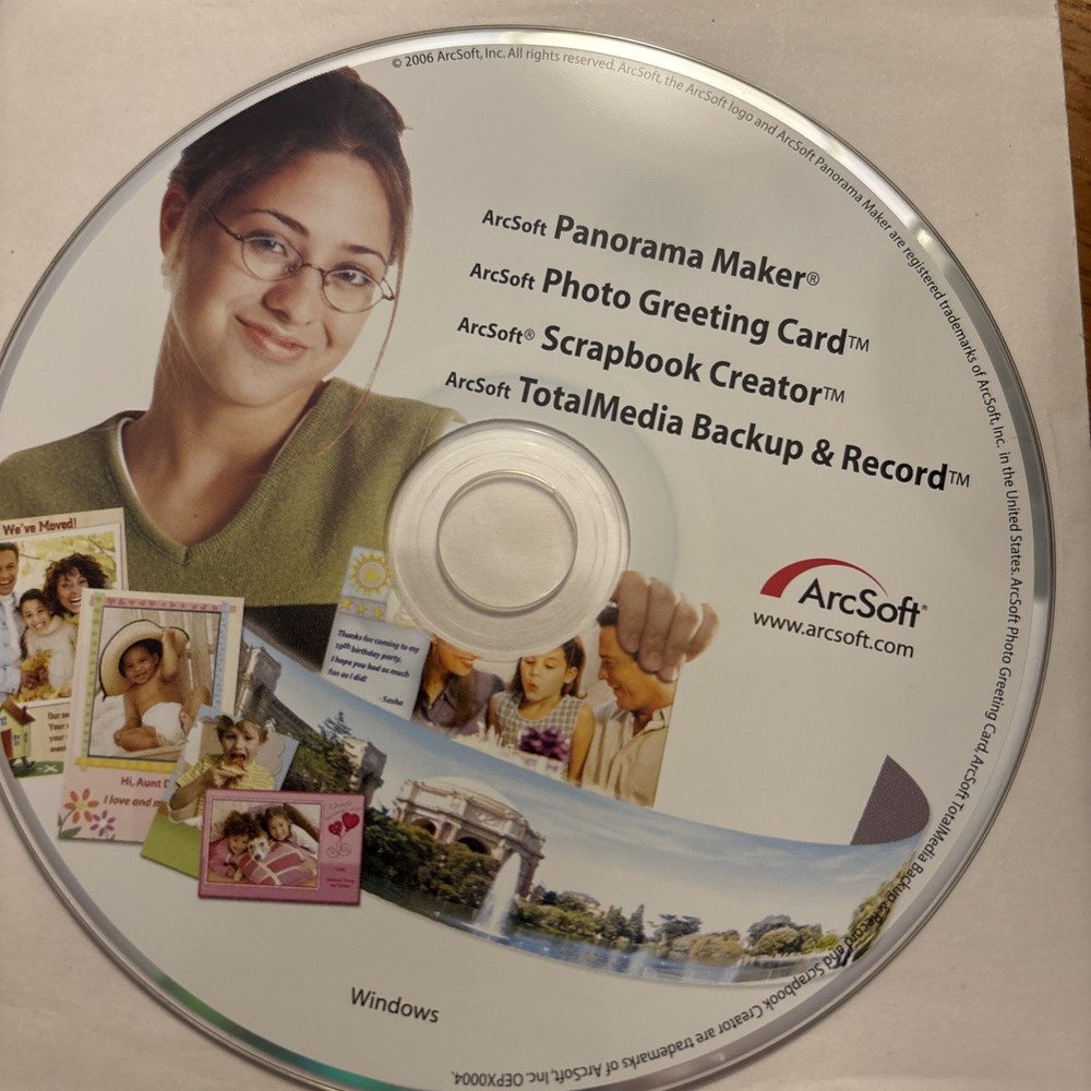 Arcsoft Windows Panorama Photo Greeting Card Scrapbook Maker Software