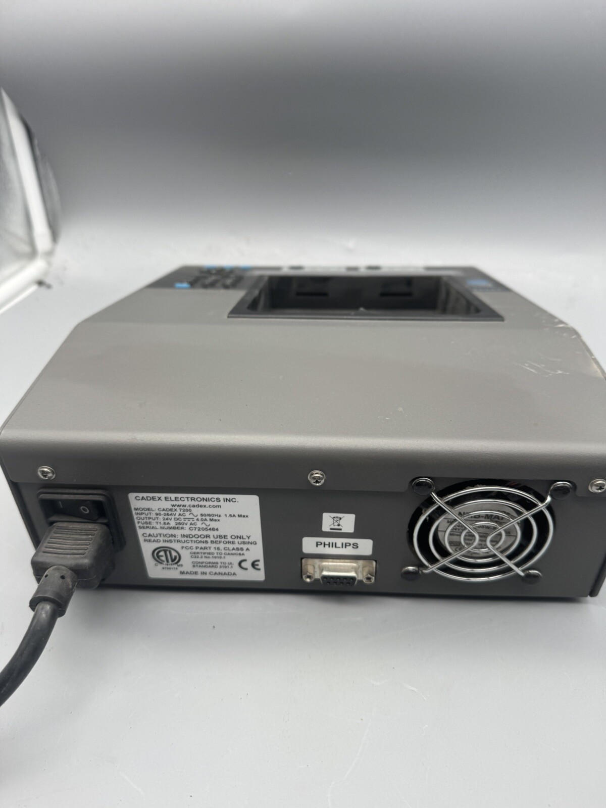 Cadex Electronics C7200 Battery Analyzer Charger W/ Physio LP15 Adapter